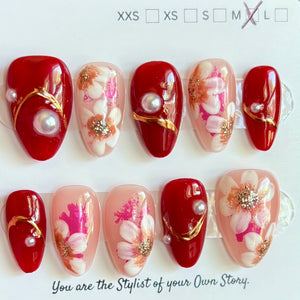 Short Almond 822-846 Design Press On Nail Selections