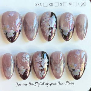 Short Almond 830-856 Design Press On Nail Selections