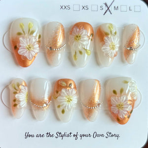 Short Almond 857-885 Design Press On Nail Selections