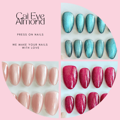 Almond Cat Eye 200-216 Press On Nail Selections