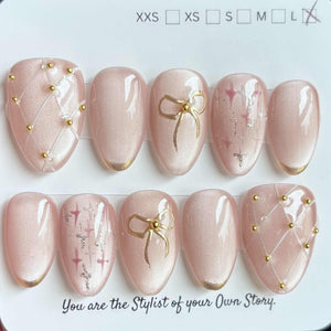 Short Almond 857-885 Design Press On Nail Selections