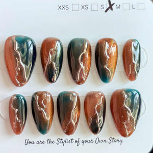 Short Almond 830-856 Design Press On Nail Selections