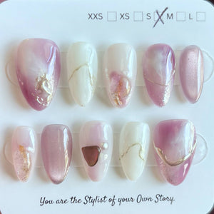 Short Almond 857-885 Design Press On Nail Selections