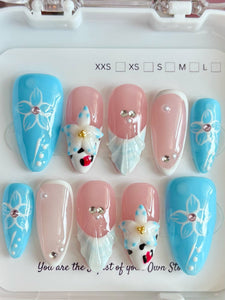 3D Medium Length Press On Nail Selections
