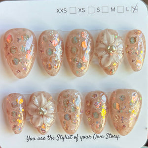 Short Almond 830-856 Design Press On Nail Selections