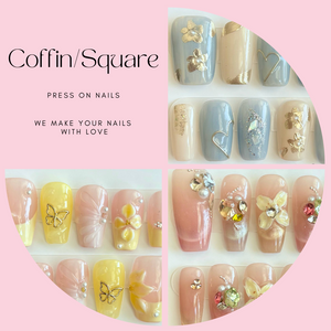 Coffin/Square 400-416 Press On Nail Selections