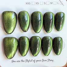 Short/ Medium Almond Cat Eye 700-722 Press On Nail Selections