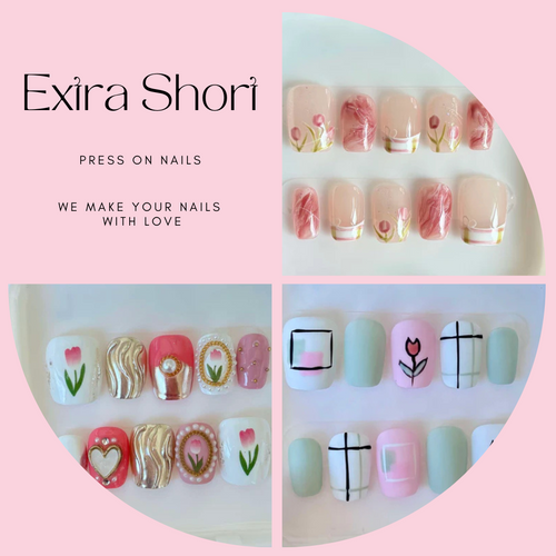 Extra Short Length Press On Nail Selections