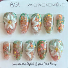 NEW Short Almond 830-856 Design Press On Nail Selections