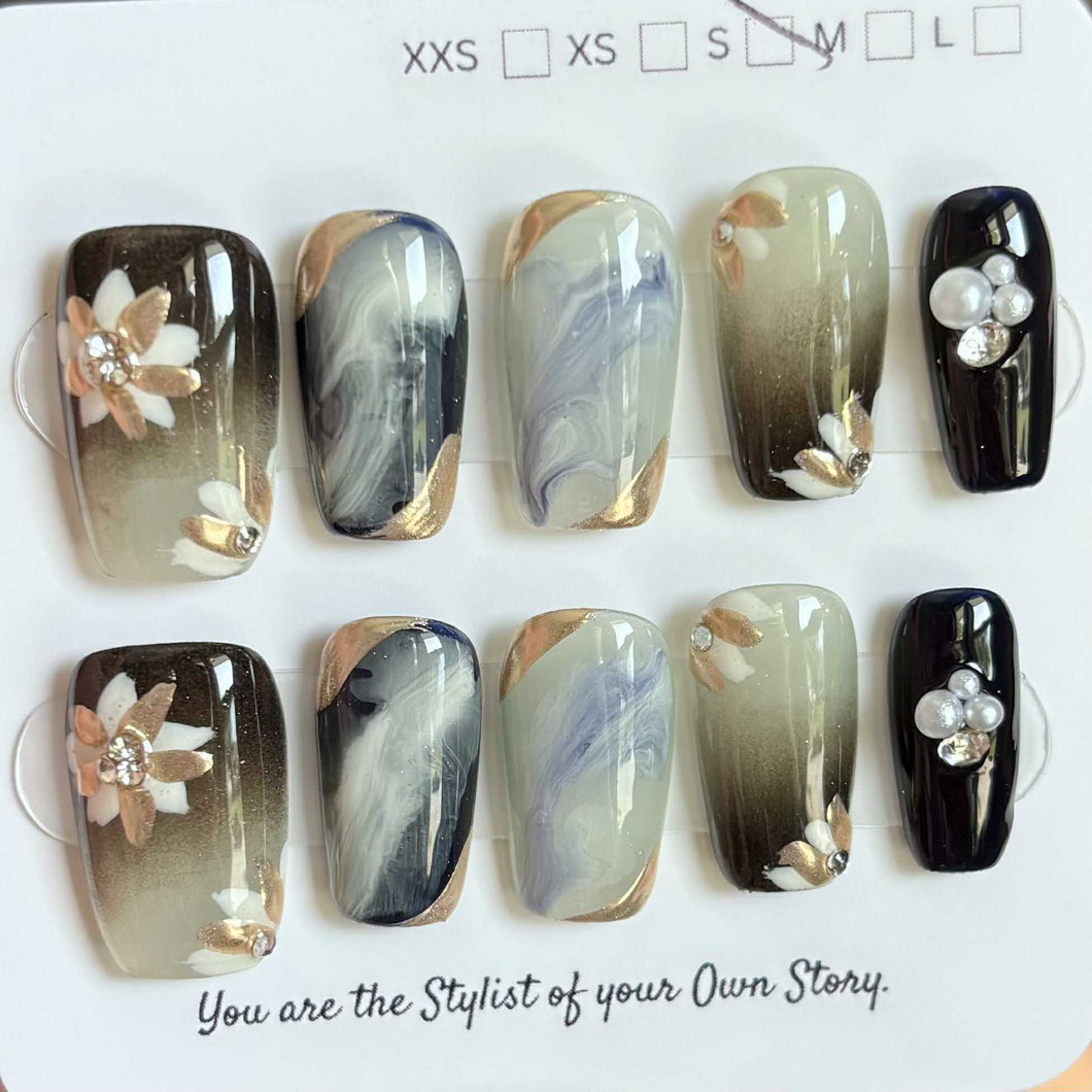 Short Coffin/Square 430-446 Press On Nail Selections