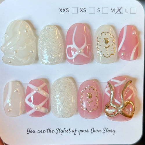 69 Press On Nail Set Size M