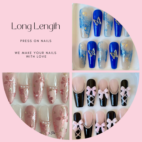 Long Length Press On Nail Selections