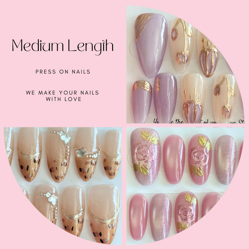 Medium Length Press On Nail Selections