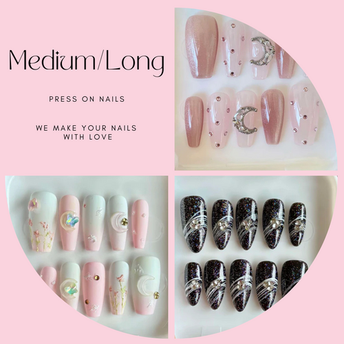 Medium/Long Length Press On Nail Selections