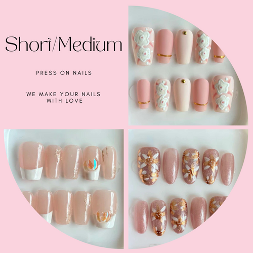 Short/Medium Length Press On Nail Selections