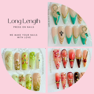 Long Length Press On Nail Selections