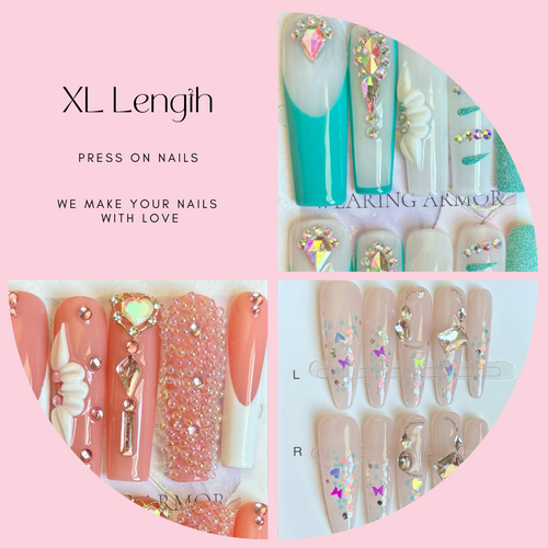 XL Length Press On Nail Selections
