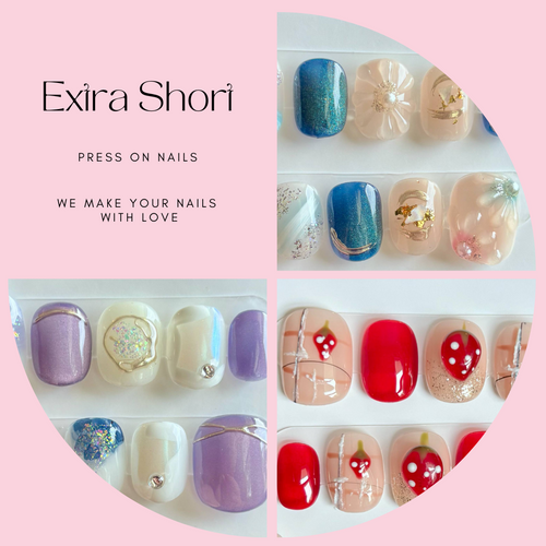 NEW Extra Short 200-225 Press On Nail Selections